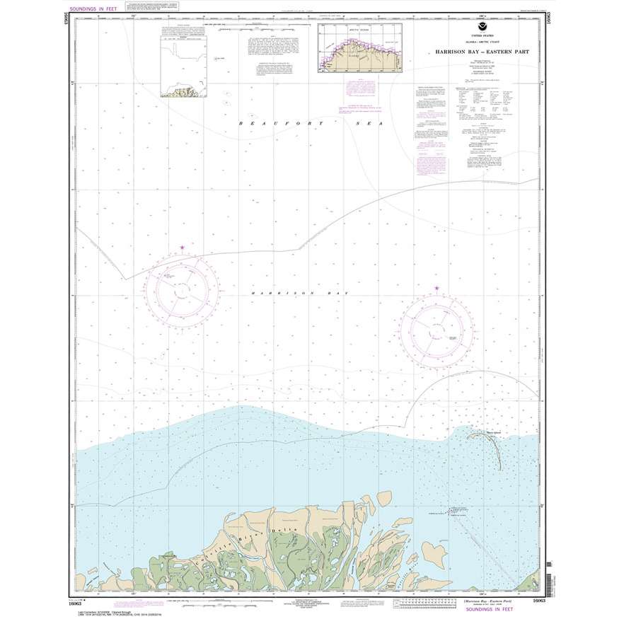 Historical NOAA Chart 16063: Harrison Bay-eastern part - Life Raft Professionals