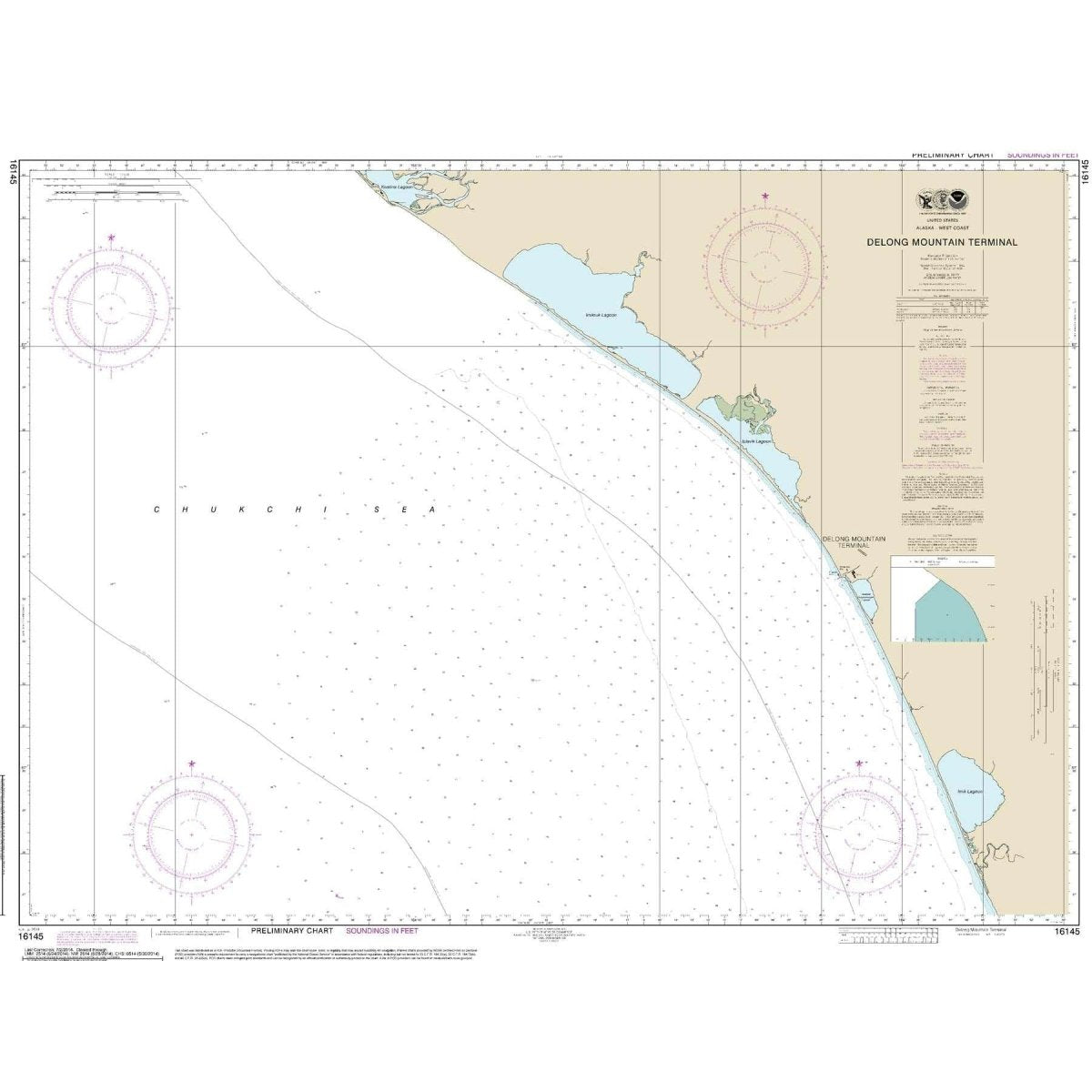 Historical NOAA Chart 16145: Delong Mountain Terminal (Red Dog Mine) - Life Raft Professionals