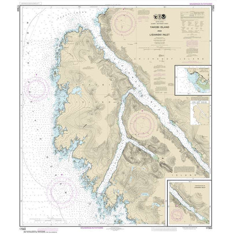 Historical NOAA Chart 17303: Yakobi Island and Lisianski Inlet; Pelican Harbor - Life Raft Professionals