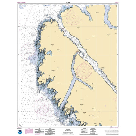 Historical NOAA Chart 17303: Yakobi Island and Lisianski Inlet; Pelican Harbor - Life Raft Professionals