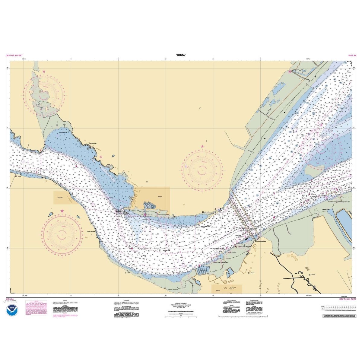 Historical NOAA Chart 18657: Carquinez Strait - Life Raft Professionals