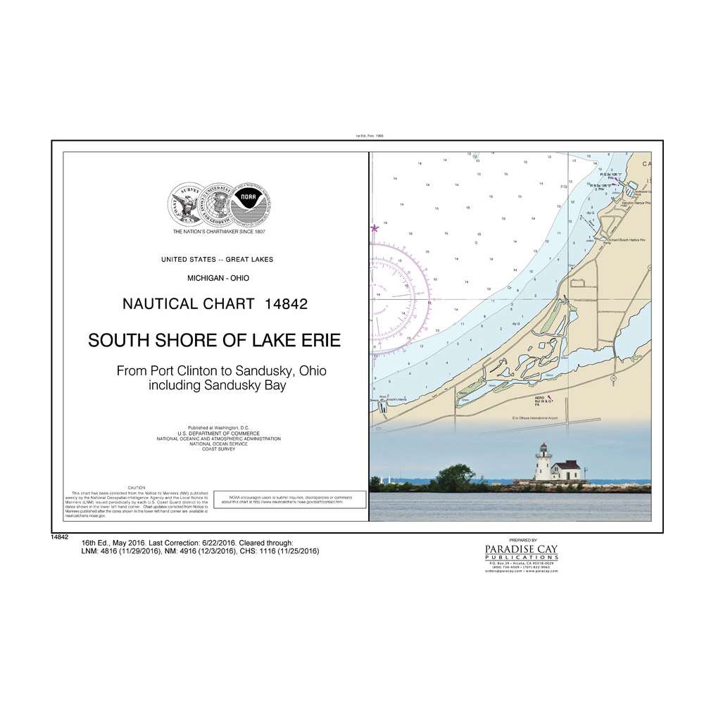 Historical NOAA Chart Booklet 14842: Port Clinton to Sandusky, including the Islands (40 page Booklet) - Life Raft Professionals