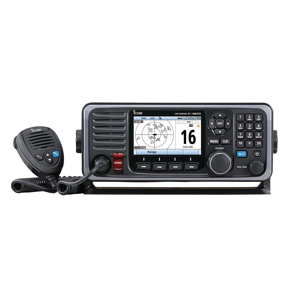 Icom M605 Fixed Mount 25W VHF w/Color Display Life Raft Professionals