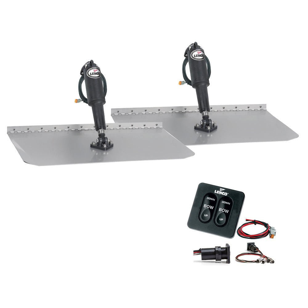 Lenco 12"x12" Standard Trim Tab Kit w/Standard Integrated Switch 12V - Life Raft Professionals