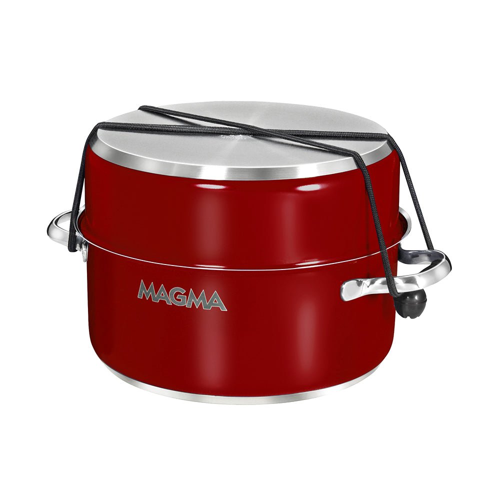 Magma Nestable 10 Piece Induction Non-Stick Enamel Finish Cookware Set - Magma Red - Life Raft Professionals