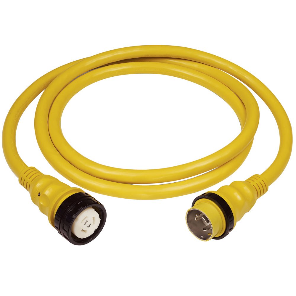 Marinco 50A 125V Shore Power Cable - 50' - Yellow - Life Raft Professionals