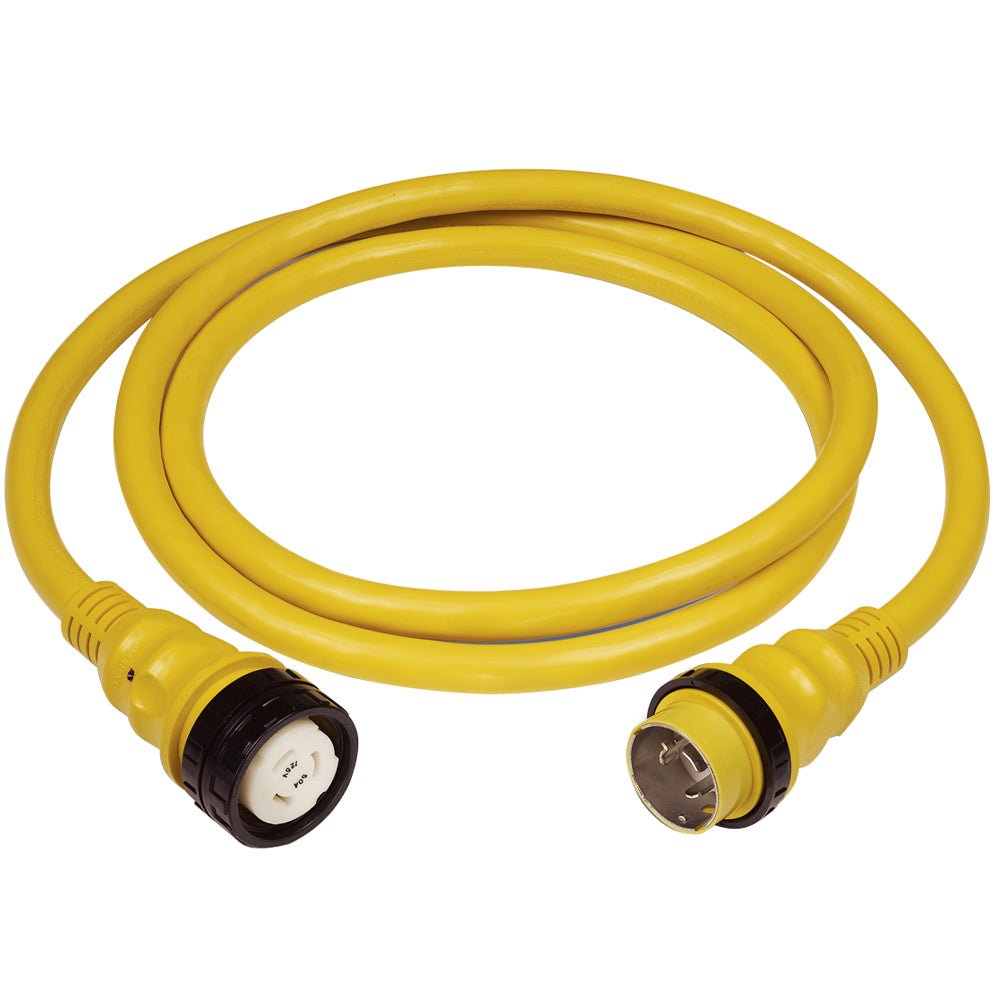 Marinco 50Amp 125/250V Shore Power Cable - 25' - Yellow - Life Raft Professionals