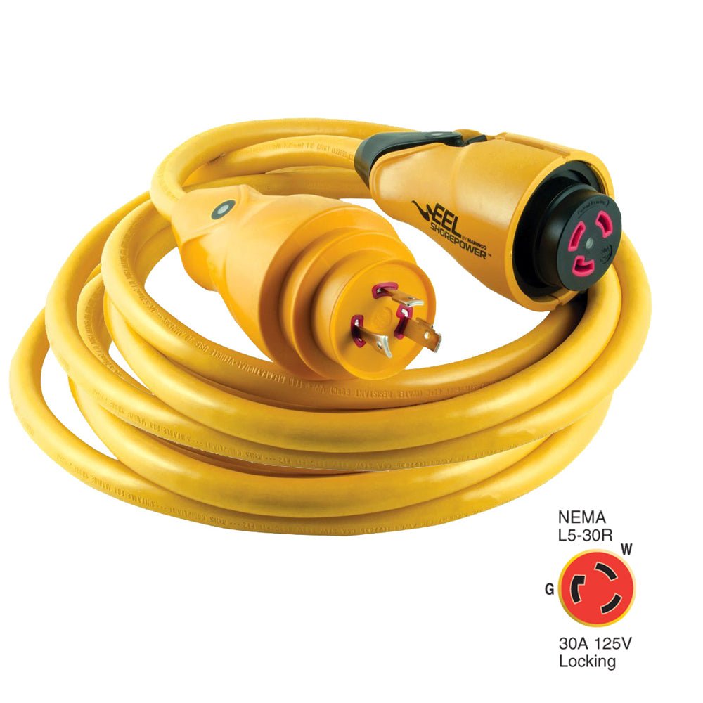 Marinco CS30-25 EEL 30A 125V Shore Power Cordset - 25' - Yellow - Life Raft Professionals