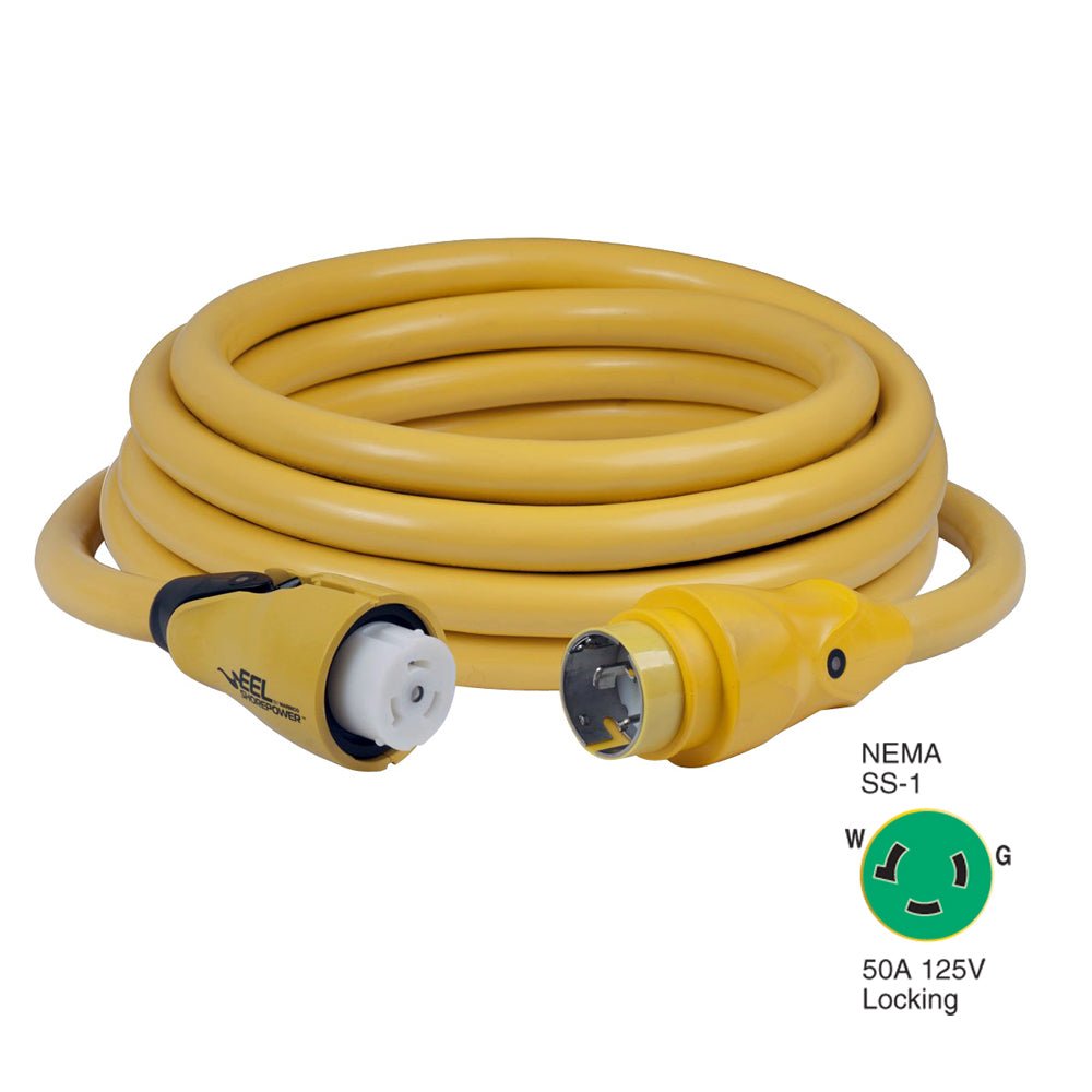 Marinco CS503-25 EEL 50A 125V Shore Power Cordset - 25' - Yellow - Life Raft Professionals