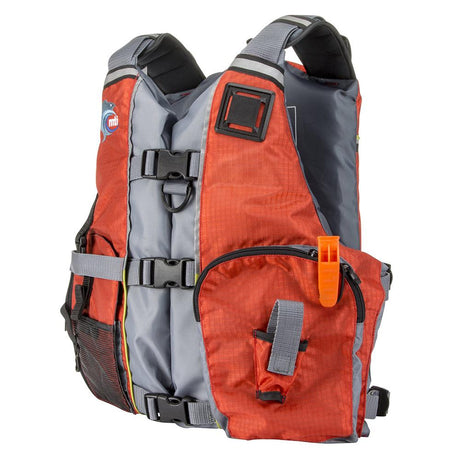 MTI Calcutta Fishing Life Jacket - Orange/Light Grey [MV411E-855] - Life Raft Professionals