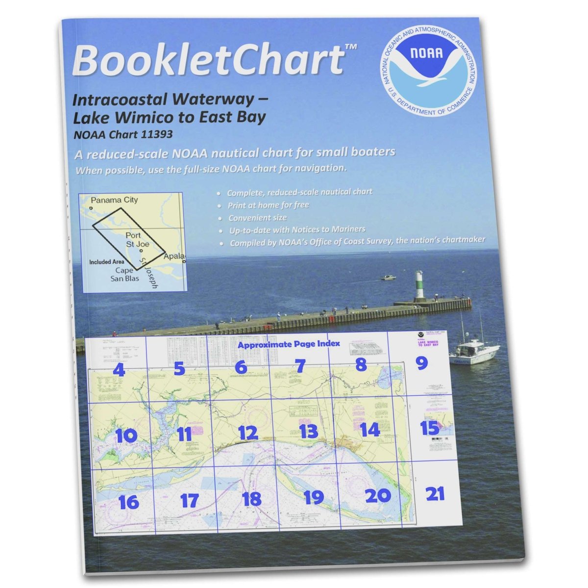 NOAA BookletChart 11393: Intracoastal Waterway Lake Wimico to East Bay - Life Raft Professionals