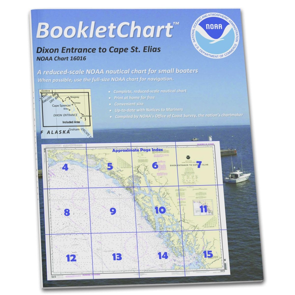 NOAA BookletChart 16016: Dixon Entrance to Cape St. Elias - Life Raft Professionals