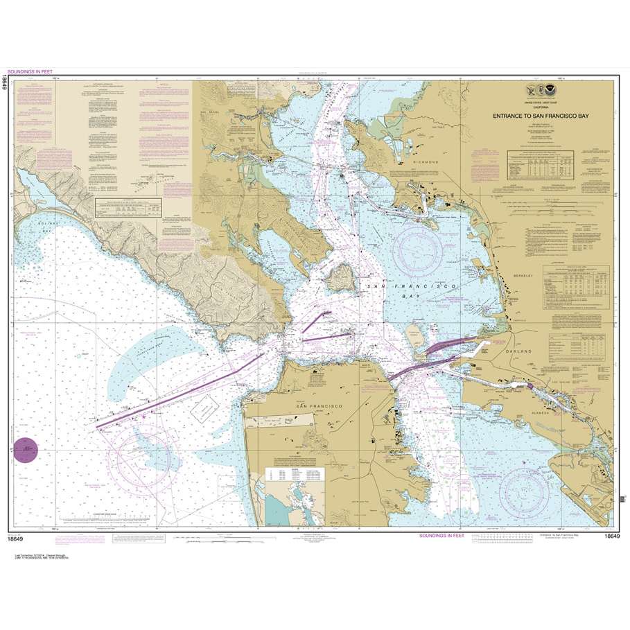 NOAA Chart 18649: Entrance to San Francisco Bay - Life Raft Professionals