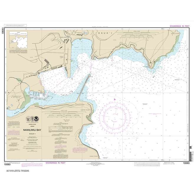 NOAA Chart 19383: Kaua'i Nawiliwili Bay - Life Raft Professionals