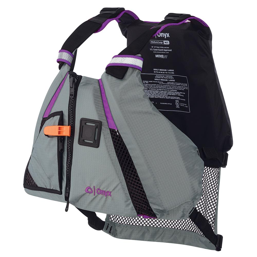 Onyx MoveVent Dynamic Paddle Sports Vest - Purple/Grey - XL/XXL [122200-600-060-18] - Life Raft Professionals