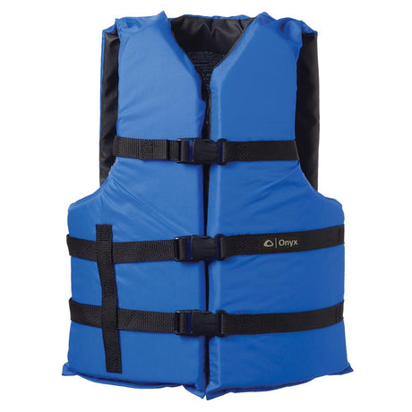 Onyx Nylon General Purpose Life Jacket - Adult Oversize - Blue [103000-500-005-12] - Life Raft Professionals