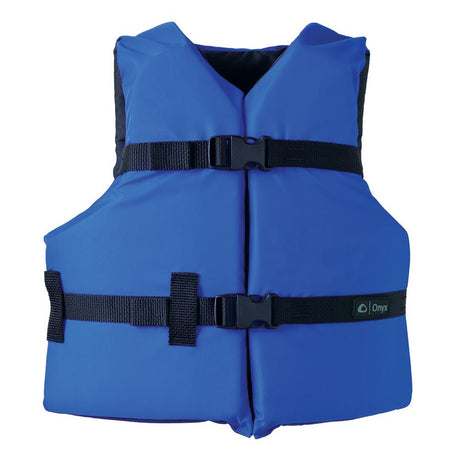 Onyx Nylon General Purpose Life Jacket - Youth 50-90lbs - Blue [103000-500-002-12] - Life Raft Professionals