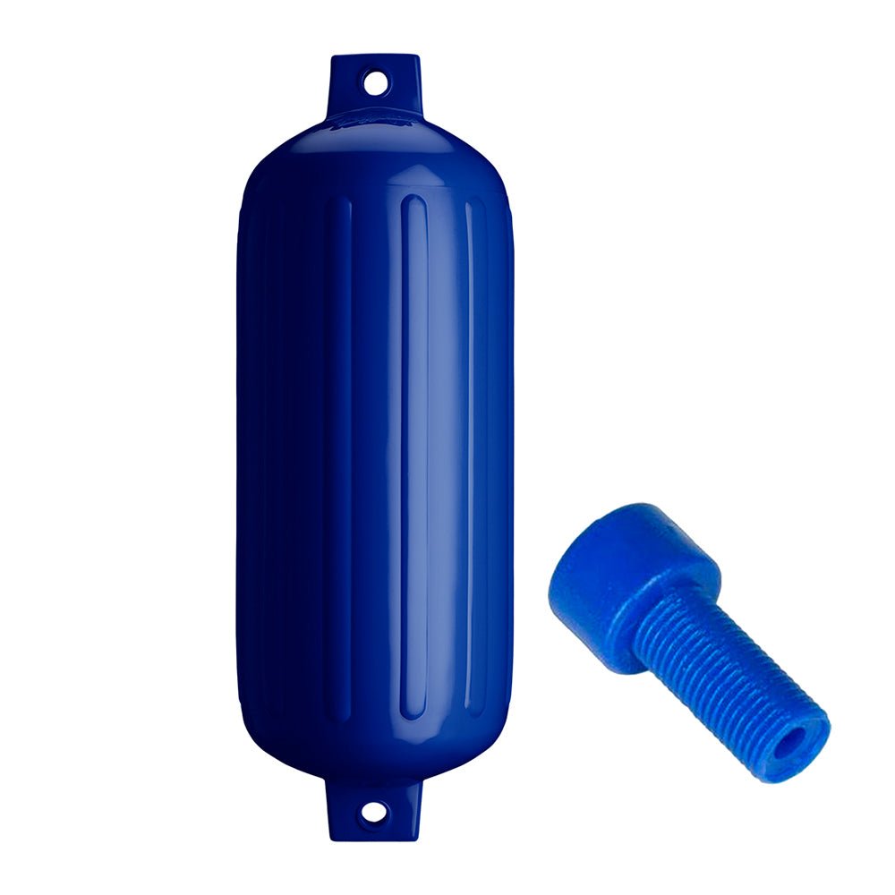 Polyform G-6 Twin Eye Fender 11" x 30" - Cobalt Blue w/Adapter - Life Raft Professionals