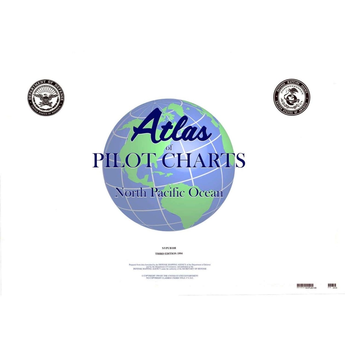 Pub. 108 Atlas of Pilot Charts North Pacific Ocean - Life Raft Professionals