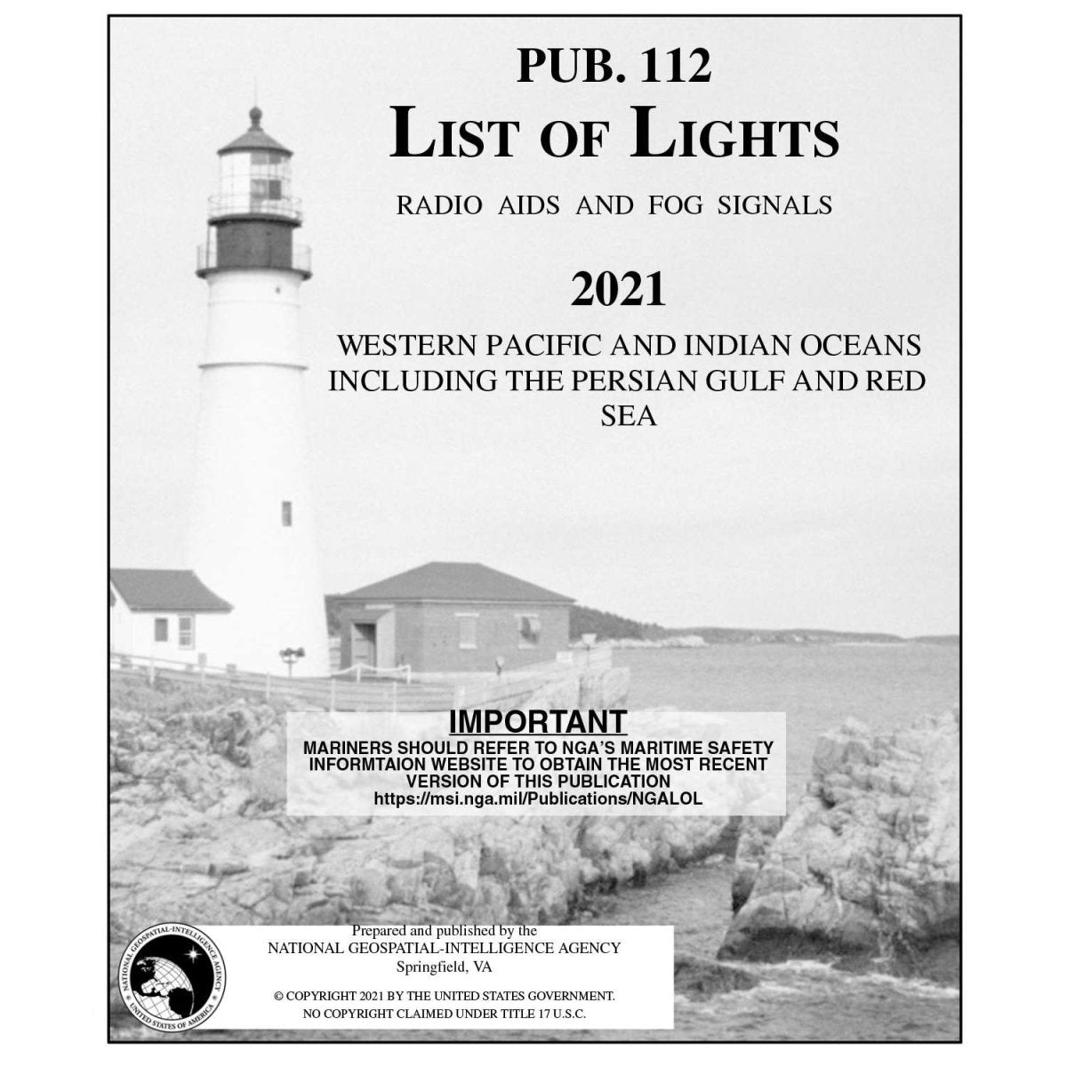 Pub 112 List of Lights: Western Pacific and Indian Oceans (Current Edition) - Life Raft Professionals