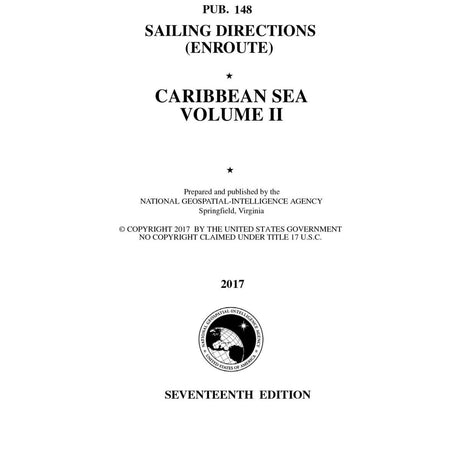 Pub. 148 Sailing Directions Enroute: Caribbean Sea Volume 2 (Current Edition) - Life Raft Professionals