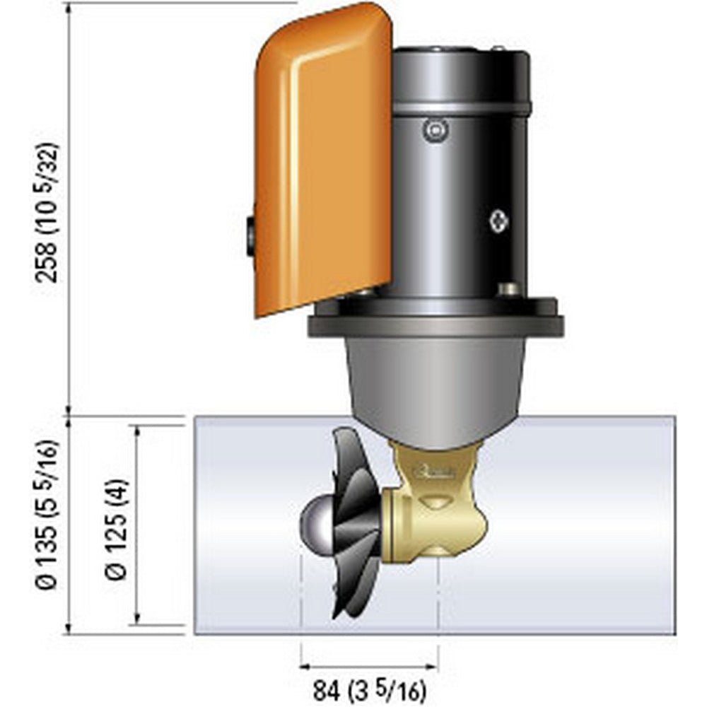 Quick Bow Thruster BTQ 125-40 40KGF - 12V - D125 - 2.2kW - Life Raft Professionals