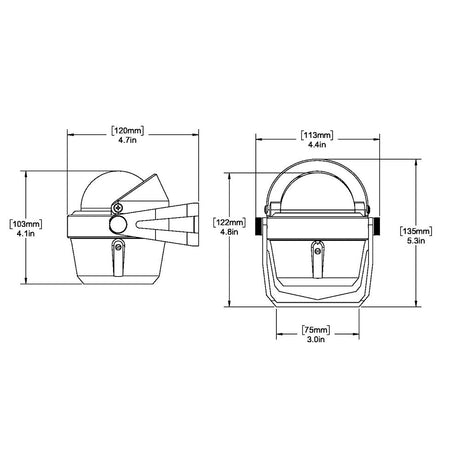 Ritchie B-51 Explorer Compass - Bracket Mount - Black - Life Raft Professionals