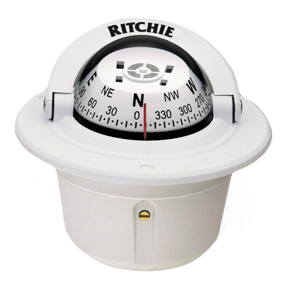 Ritchie F-50W Explorer Compass - Flush Mount - White [F-50W] - Life Raft Professionals