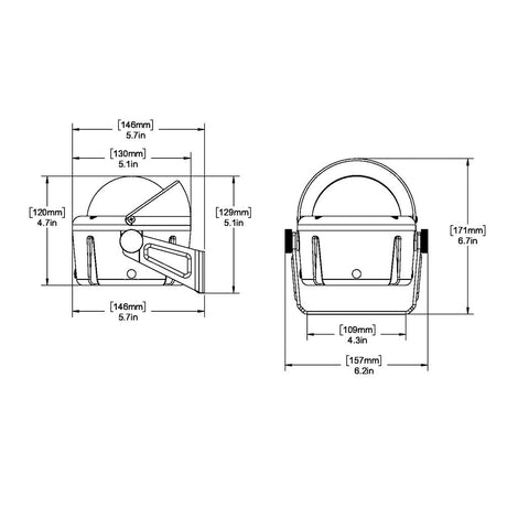 Ritchie HB-741 Helmsman Compass - Bracket Mount - Black - Life Raft Professionals