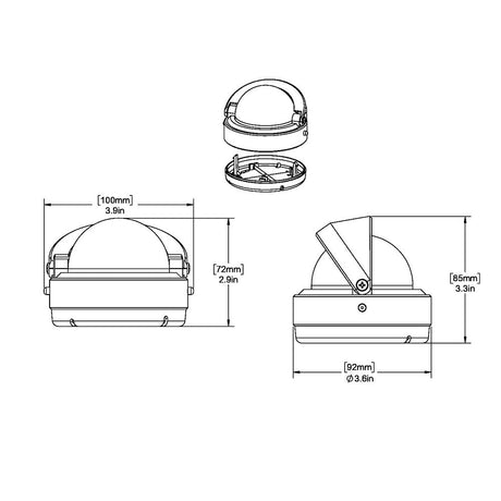 Ritchie S-53W Explorer Compass - Surface Mount - White - Life Raft Professionals