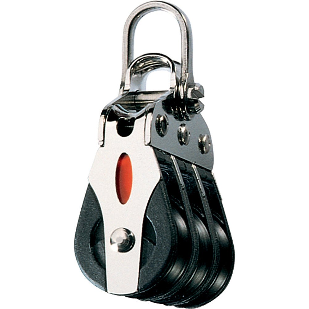 Ronstan Series 20 ball Bearing Block - Triple - 2-Axis Shackle head - Life Raft Professionals