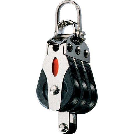 Ronstan Series 20 Ball Bearing Block - Triple - Becket - 2-Axis Shackle Head - Life Raft Professionals