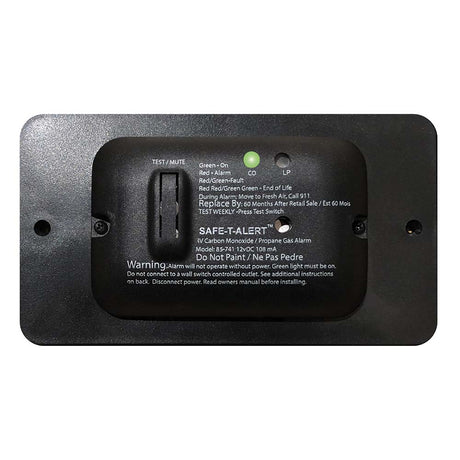 Safe-T-Alert 85 Series Carbon Monoxide Propane Gas Alarm - 12V - Black [85-741-BL] - Life Raft Professionals