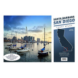 Santa Barbara to San Diego Chart Atlas (12x18 Spiral-bound) - Life Raft Professionals