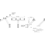 Scanstrut T-Bar - GPS/VHF Antenna Mount f/4 Antennas [TB-01] - Life Raft Professionals