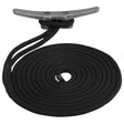 Sea-Dog Double Braided Nylon Dock Line - 1/2" x 25 - Black - Life Raft Professionals