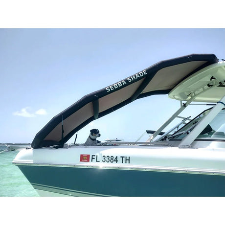 Sebba Shade 6 x 9 ft. Black Sun Shade f/Boats Up To 28' - Life Raft Professionals