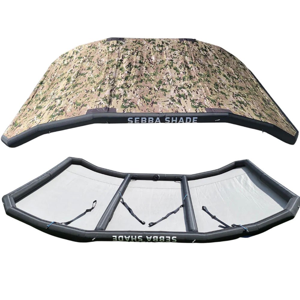 Sebba Shade 8 x 12 ft. Camo Sun Shade f/Boats 26'+ - Life Raft Professionals