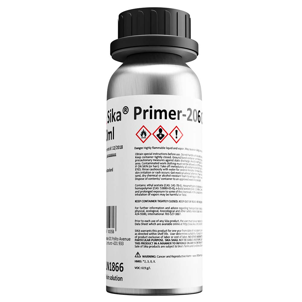 Sika Primer-206 G+P Black 250ml Bottle - Life Raft Professionals