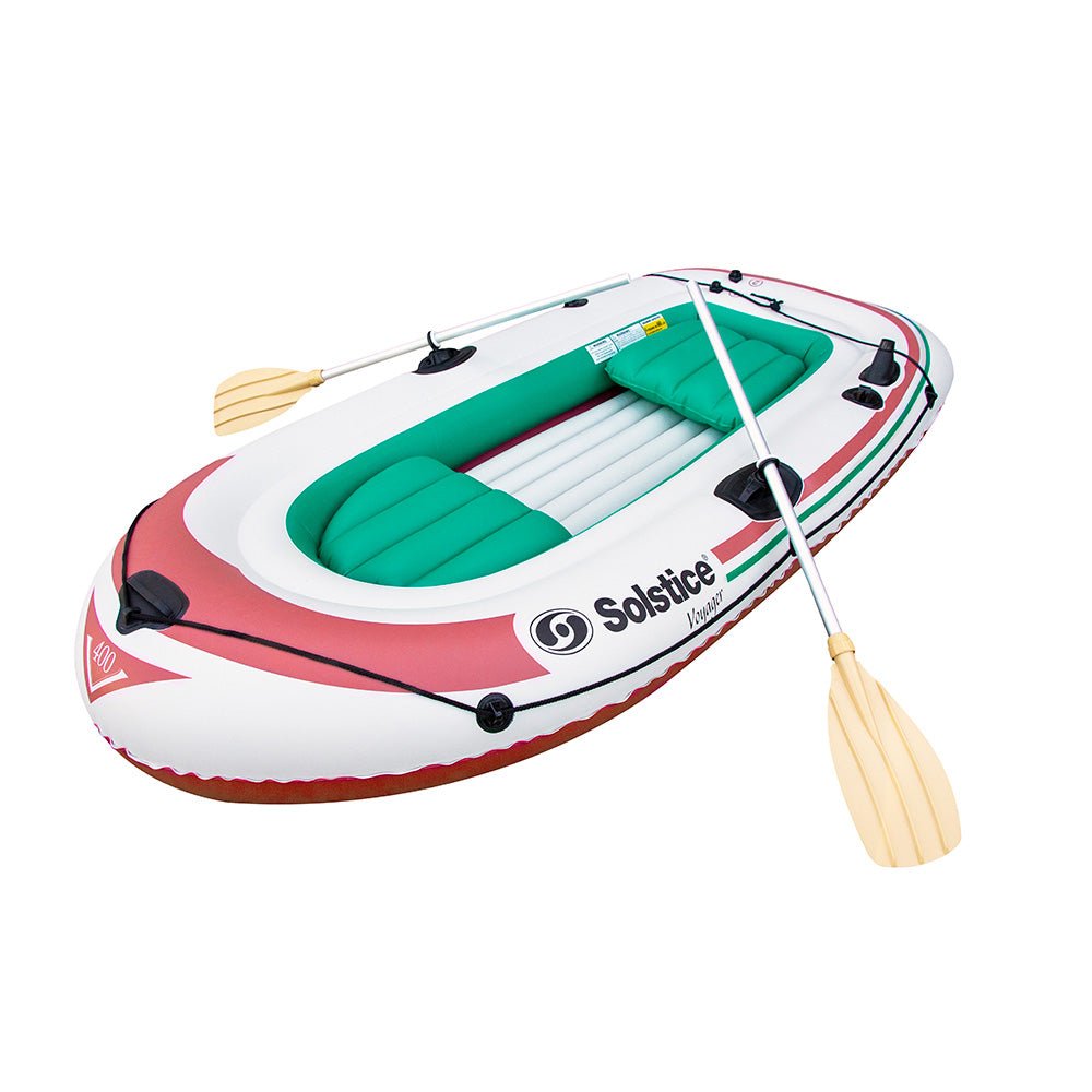 Solstice Watersports Voyager 4-Person Inflatable Boat Kit w/Oars Pump - Life Raft Professionals