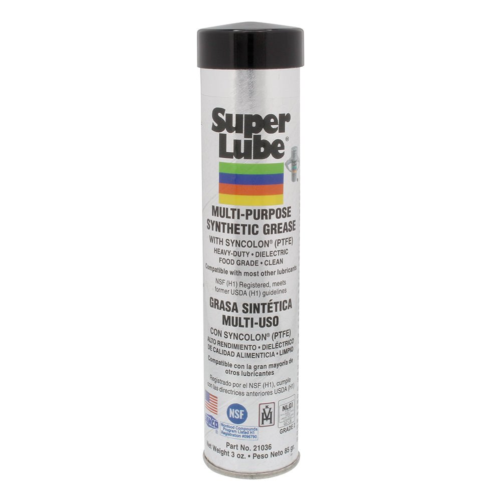 Super Lube Multi-Purpose Synthetic Grease w/Syncolon (PTFE) - 3oz Cartridge - Life Raft Professionals