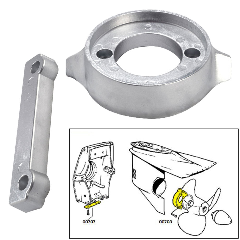 Tecnoseal Anode Kit w/Hardware - Volvo 280 - Zinc - Life Raft Professionals