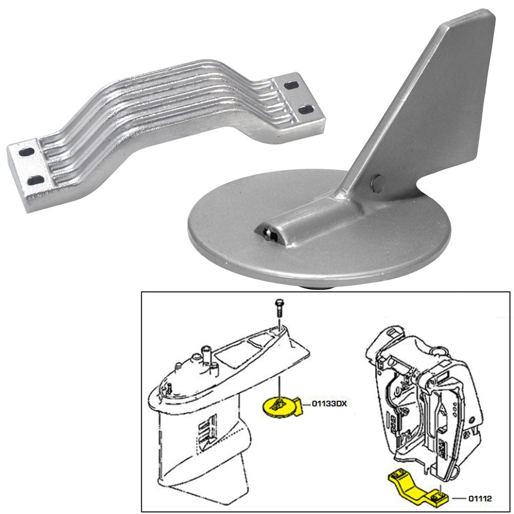 Tecnoseal Anode Kit w/Hardware - Yamaha 150-200HP - Magnesium - Life Raft Professionals