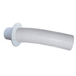 Trident Marine 4 White Stern Flex Hose w/Transom Flange - Life Raft Professionals