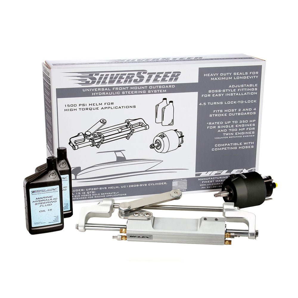 Uflex SilverSteer Universal Front Mount Outboard Hydraulic Tilt Steering System - 1500PSI V2 - Life Raft Professionals