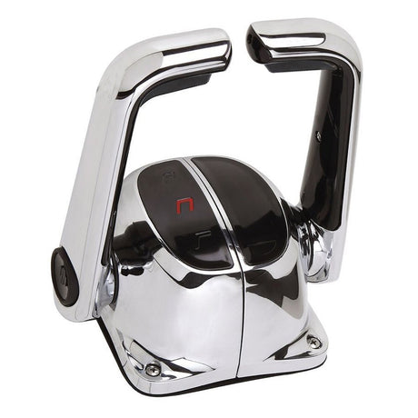 UflexTwin Lever Top Mount Control w/Neutral Lock - No Trim Switch - Chrome - Life Raft Professionals