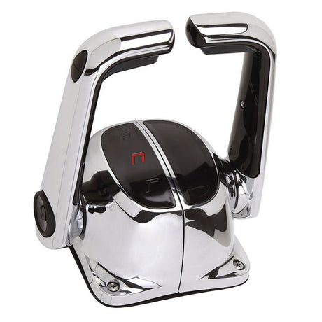 UflexTwin Lever Top Mount Control w/Neutral Lock Trim Switch - Chrome - Life Raft Professionals