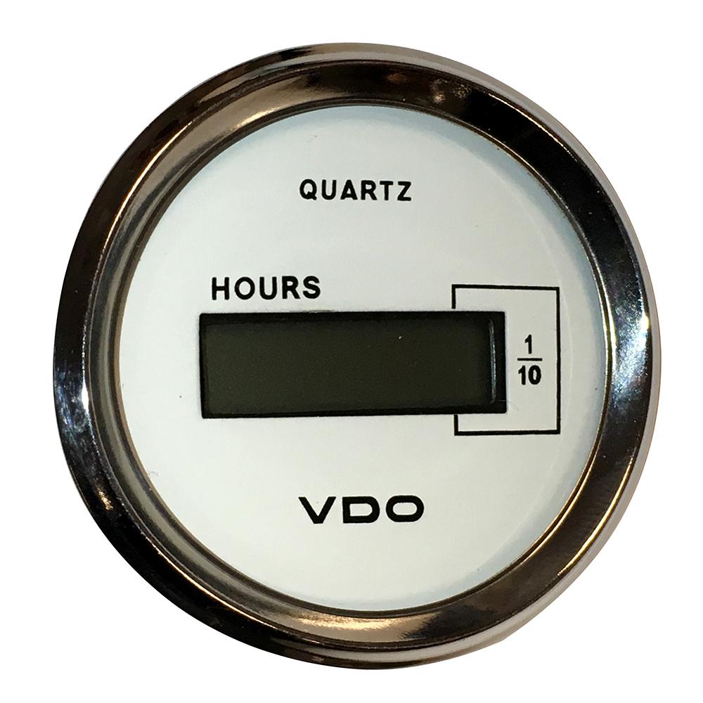 VDO Cockpit Marine 52mm (2-1/16") LCD Hourmeter - White Dial/Chrome Bezel [331-548] - Life Raft Professionals