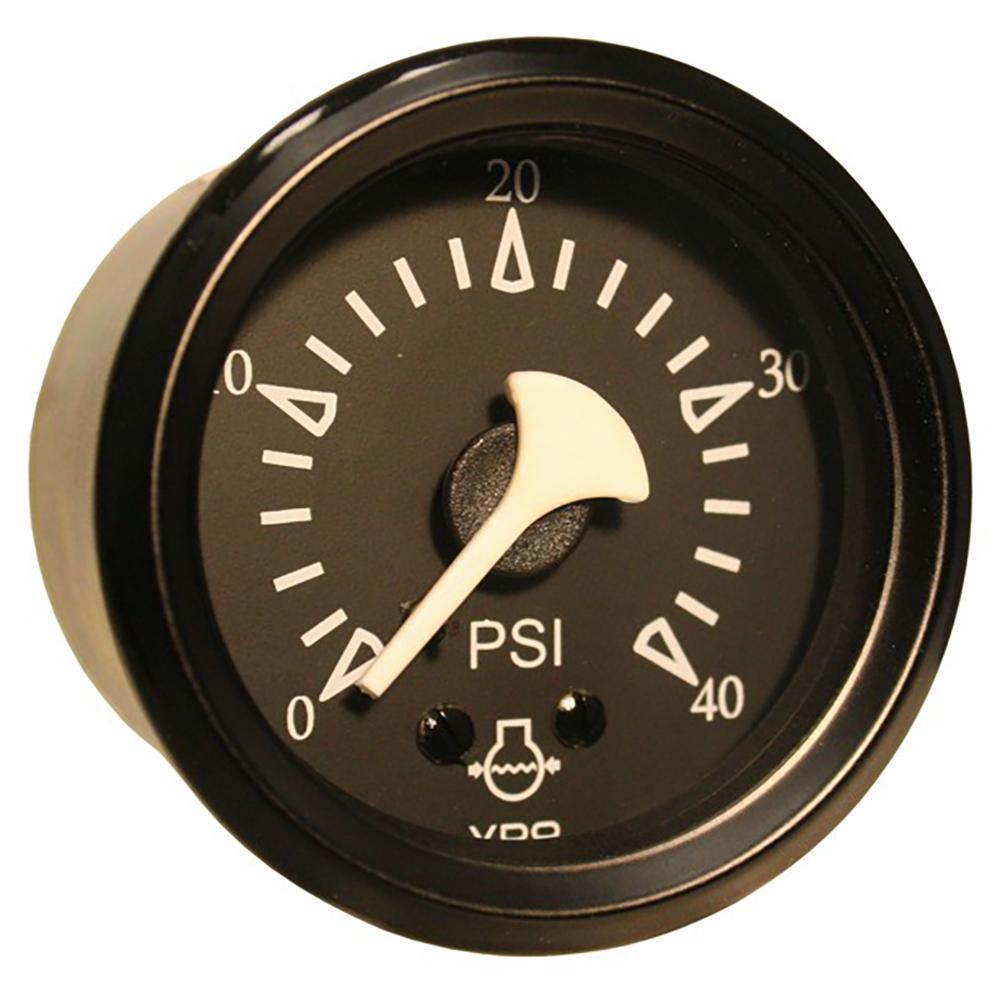 VDO Cockpit Marine 52mm (2-1/16") Mechanical Water Pressure Gauge - Black Dial/Bezel [150-11806] - Life Raft Professionals