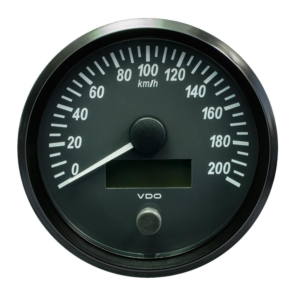 VDO SingleViu 100mm (4") Speedometer - 200 KM/H [A2C3832840030] - Life Raft Professionals